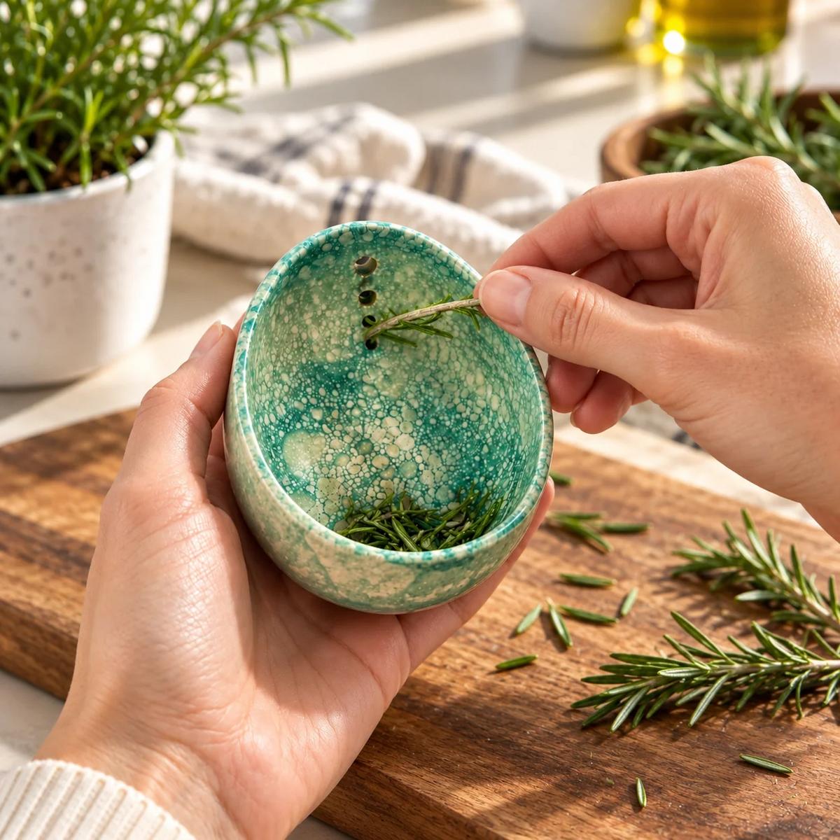 100% Handmade Pottery Herb Stripper(𝐂𝐡𝐚𝐝 𝐒𝐦𝐢𝐭𝐡 𝐇𝐚𝐧𝐝𝐦𝐚𝐝𝐞®) - BUY 3 GET 15% OFF & FREE SHIPPING