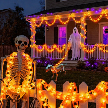 10 FT Halloween String Lights with 8 Lighting Modes, Waterproof & Battery-Powered