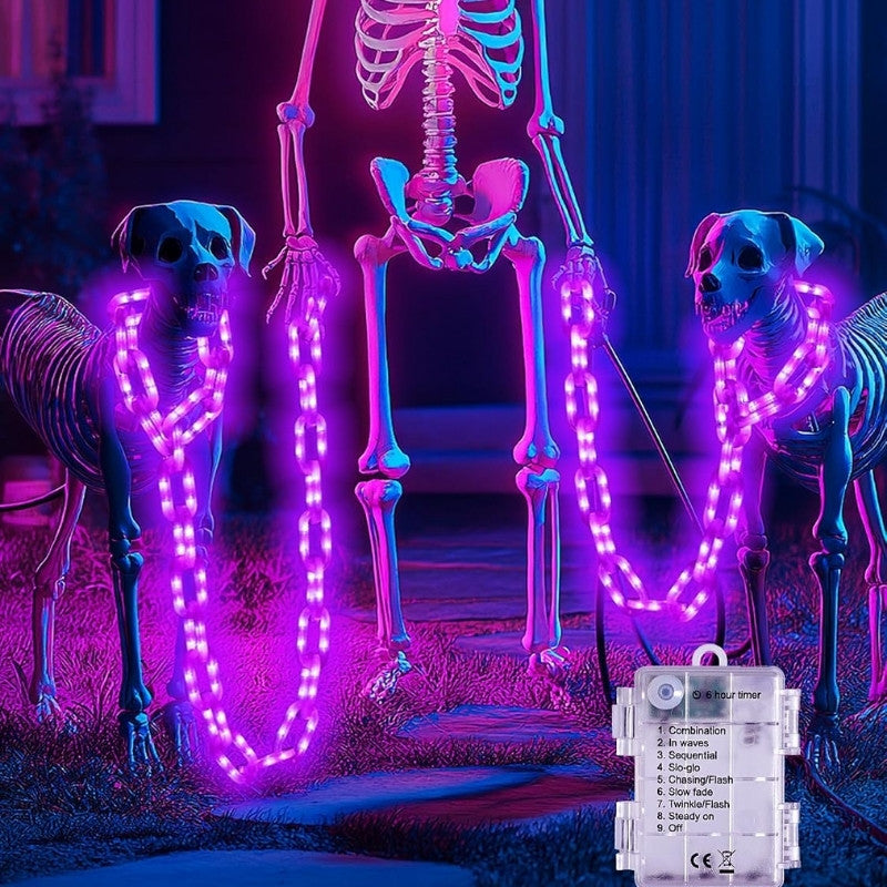 10 FT Halloween String Lights with 8 Lighting Modes, Waterproof & Battery-Powered
