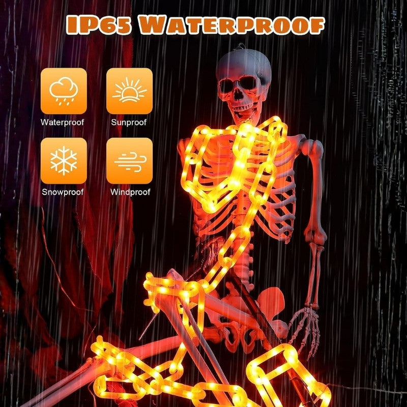 10 FT Halloween String Lights with 8 Lighting Modes, Waterproof & Battery-Powered