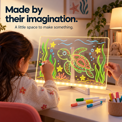 🎨 LED Glow Drawing Board – Draw, Trace & Display
