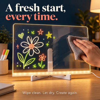 🎨 LED Glow Drawing Board – Draw, Trace & Display
