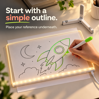 🎨 LED Glow Drawing Board – Draw, Trace & Display