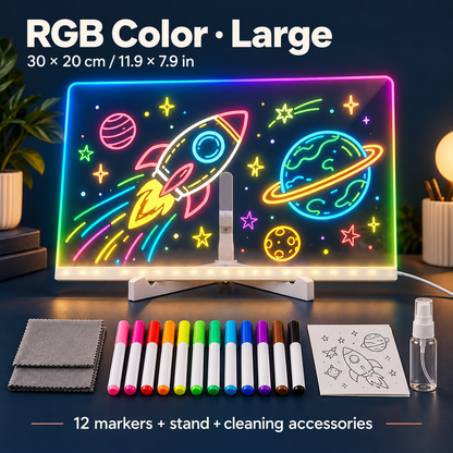 🎨 LED Glow Drawing Board – Draw, Trace & Display
