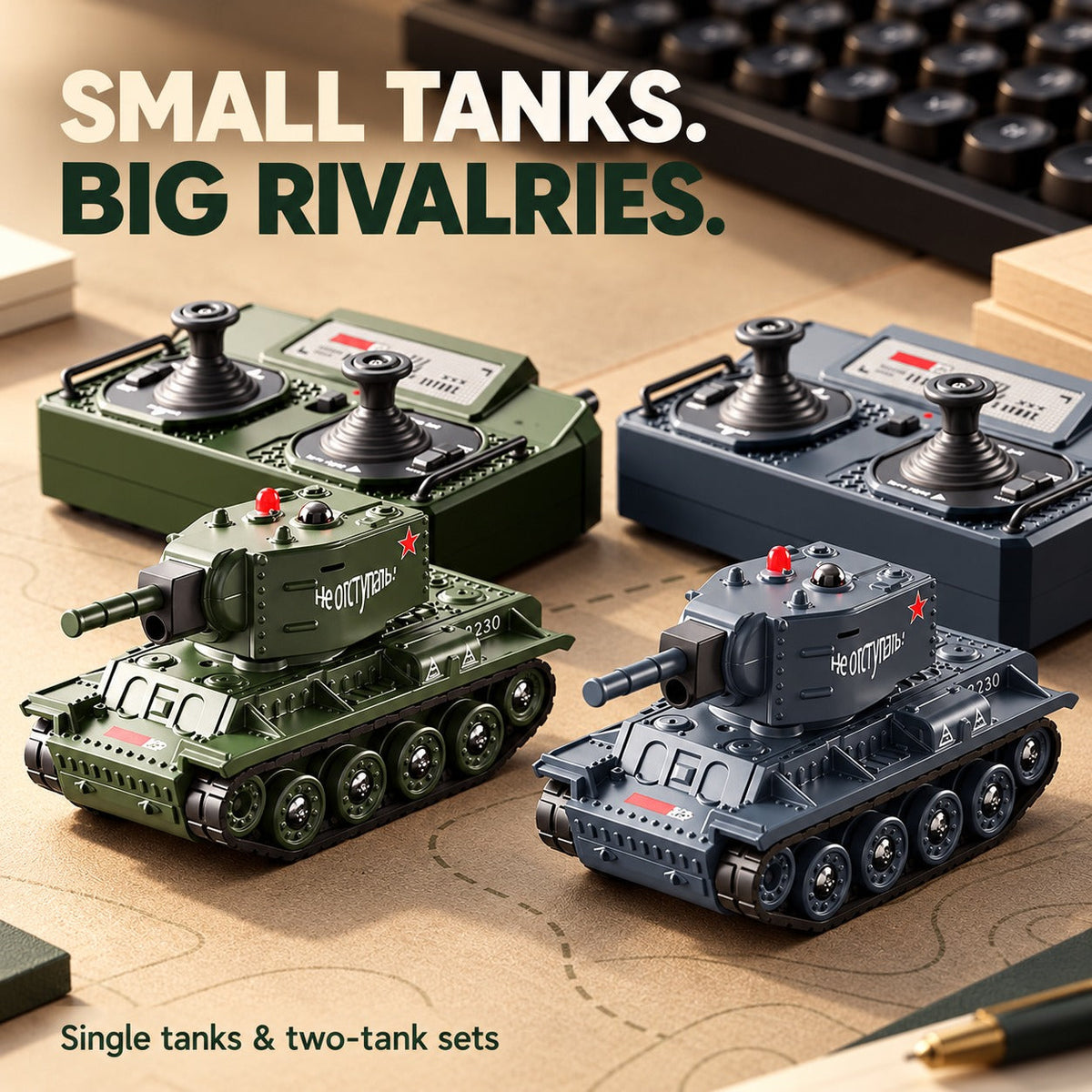 🎮 Mini RC Battle Tank – 1:64 Infrared Duels