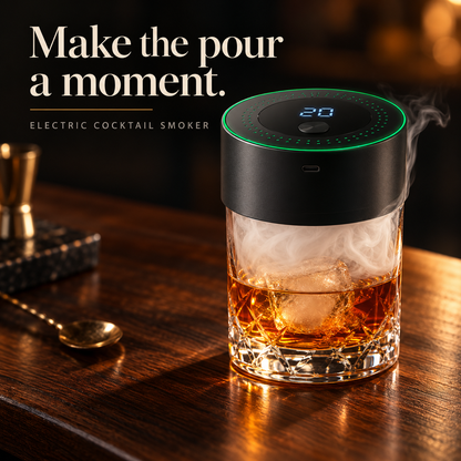 🌸🥃 Electric Whiskey Smoker Kit – Rechargeable, Butane-Free Cocktail Smoke Infuser