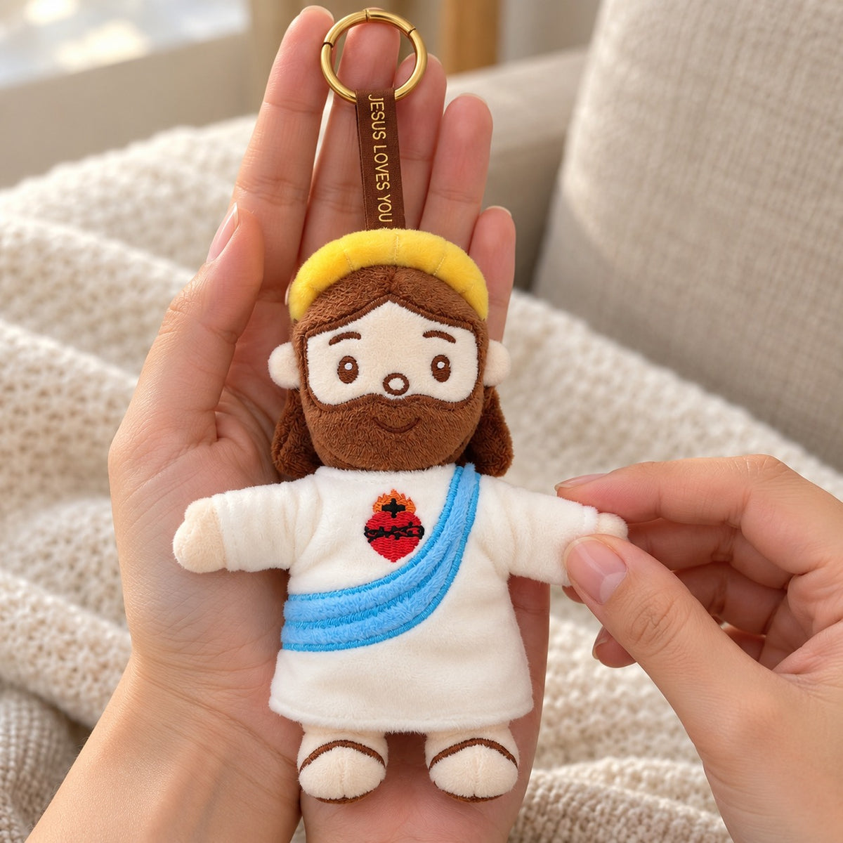 Faith Companion Jesus Plush Keychain