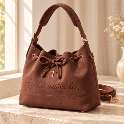 Psalms Suede Bucket Bag — Shoulder & Crossbody
