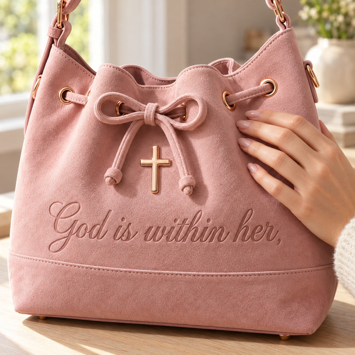 Psalms Suede Bucket Bag — Shoulder & Crossbody