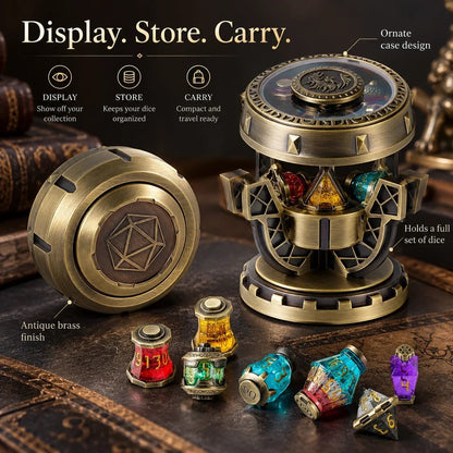 🎲🐉 DND Dice Set Alchemist’s Metallic Elixir Metal Dice Set