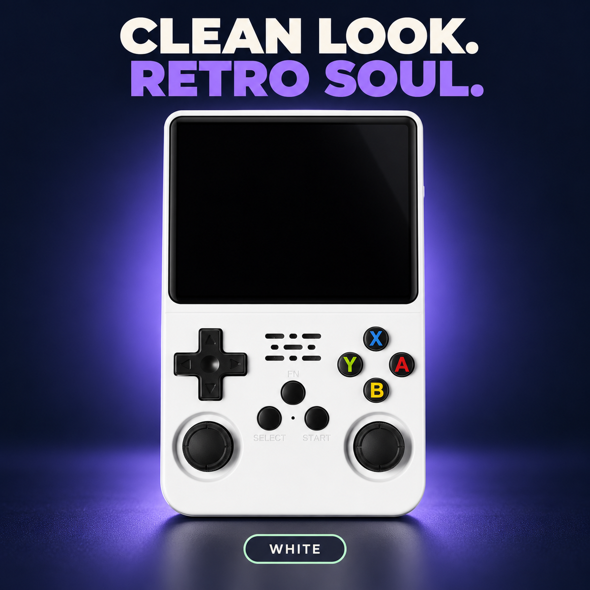 White R36S handheld, front view