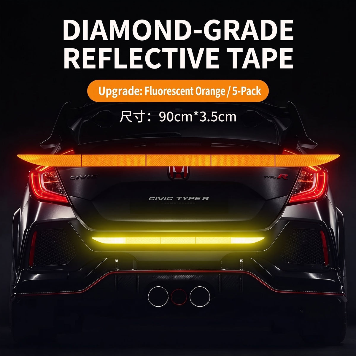 ✨Limited-time 50% off-Reflective Car Sticker Strips for Trunk & Rear Bumper