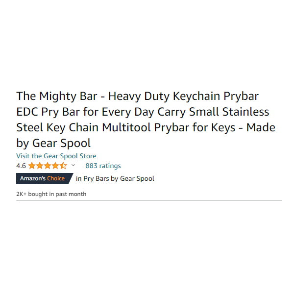 The Mighty Bar® The Multitool Pry Bar That Goes on Your Keychain