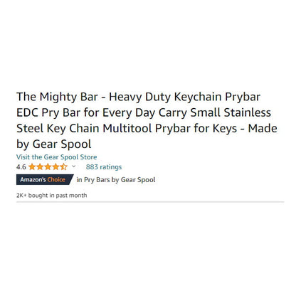 The Mighty Bar® The Multitool Pry Bar That Goes on Your Keychain