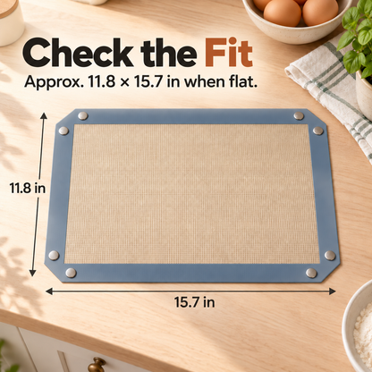 🍪 Snap-Corner Silicone Baking Mat – Non-Stick, Reusable & Easy to Store