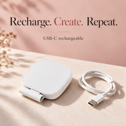 Folded white light with a USB-C cable