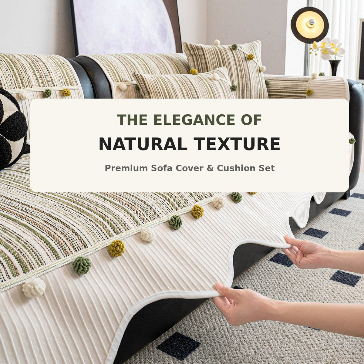 Premium Textured Chenille Sofa Cover