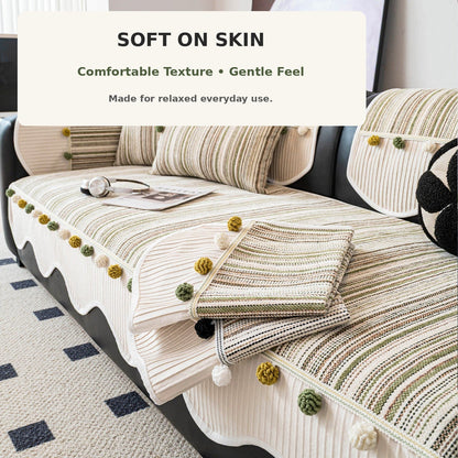 Premium Textured Chenille Sofa Cover