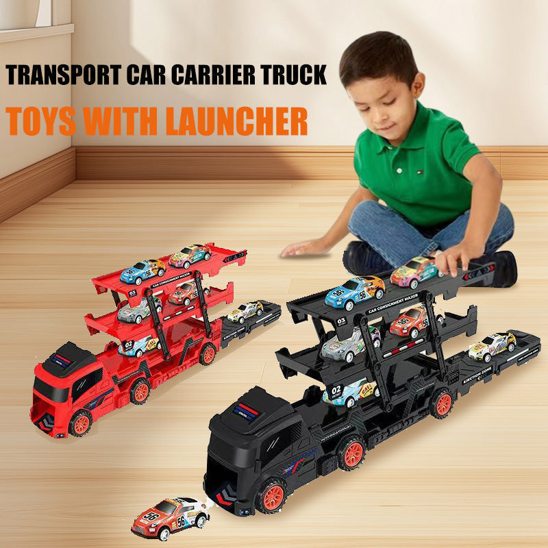 Car Carrier Toy with Track and Launcher – product image