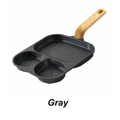 🍳 3-Compartment Non-Stick Pan – Cook 3 Foods at Once