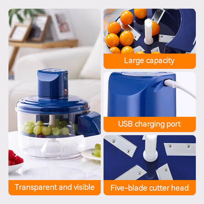 🥔 Automatic Electric Fruit & Vegetable Peeler – 5-Blade USB Rechargeable Kitchen Tool