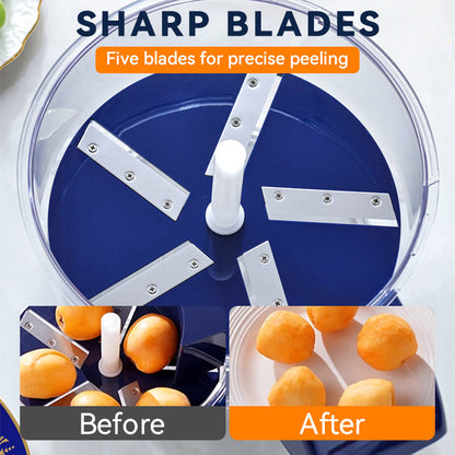 🥔 Automatic Electric Fruit & Vegetable Peeler – 5-Blade USB Rechargeable Kitchen Tool