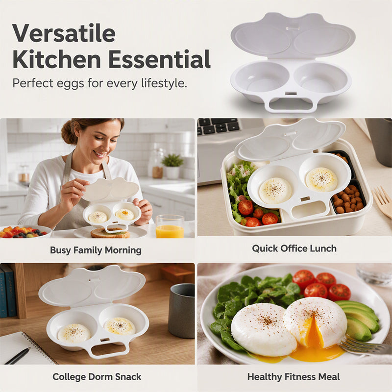 🥳 2026 SALE 🥳💞 50K+ SOLD!   Microwave Egg Cooker — Dual-cavity, non-stick, and easy to clean. A healthier alternative to frying — stock up and save! 🏠✅