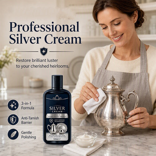 ✨✨ Anti-Tarnish Silver Polish Cream – Shine & Restore Silver Jewelry and Metalware