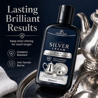 ✨✨ Anti-Tarnish Silver Polish Cream – Shine & Restore Silver Jewelry and Metalware