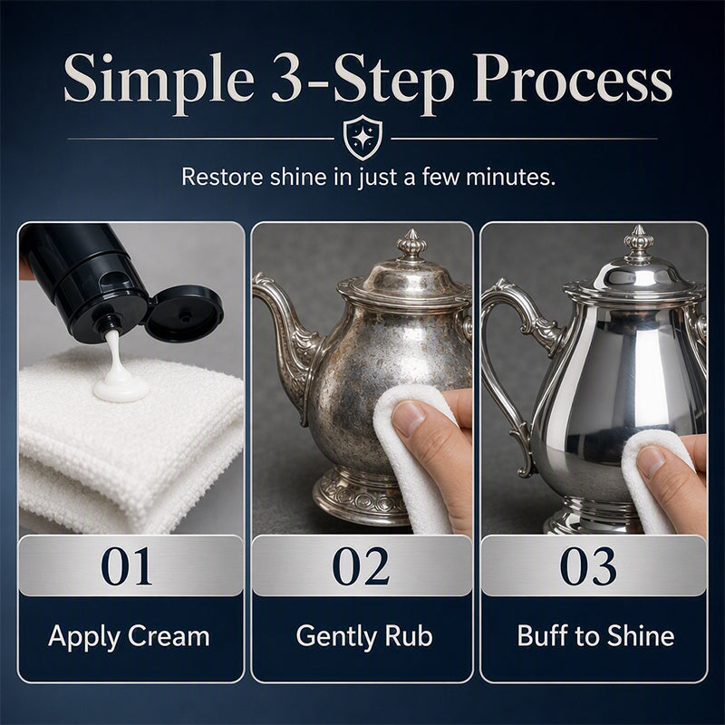 ✨✨ Anti-Tarnish Silver Polish Cream – Shine & Restore Silver Jewelry and Metalware