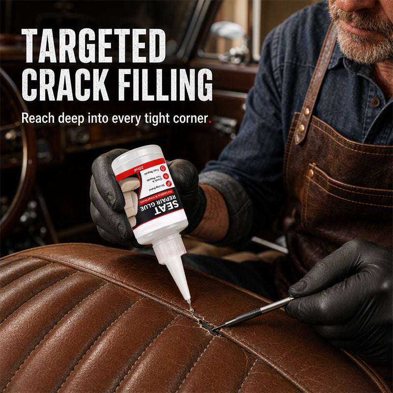 🚗Buy 1 Get 1 Free NOW🔥!! Quick Dry Car Seat Leather Repair Glue‑ Precision Nozzle Vinyl & Leather Adhesive, Permanent Bond Repair Glue for Car Seats, Sofas & Leather Furnitures