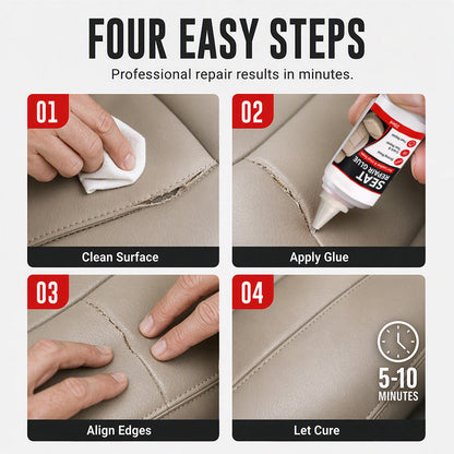 🚗Buy 1 Get 1 Free NOW🔥!! Quick Dry Car Seat Leather Repair Glue‑ Precision Nozzle Vinyl & Leather Adhesive, Permanent Bond Repair Glue for Car Seats, Sofas & Leather Furnitures