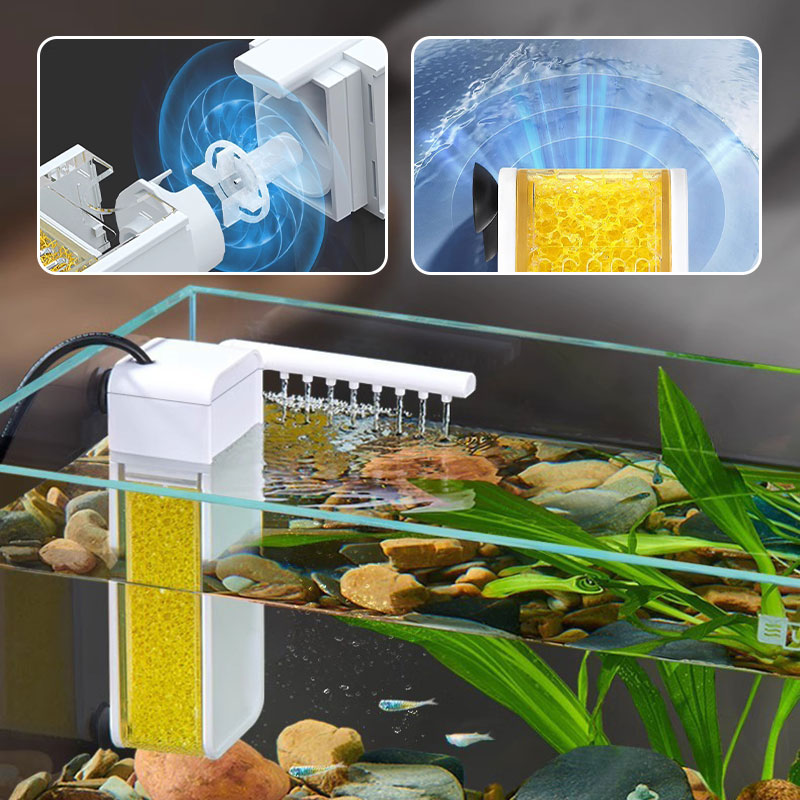 🐠 Multifunctional Mini Aquarium Filter – Compact Water Filtration System for Small Fish Tanks