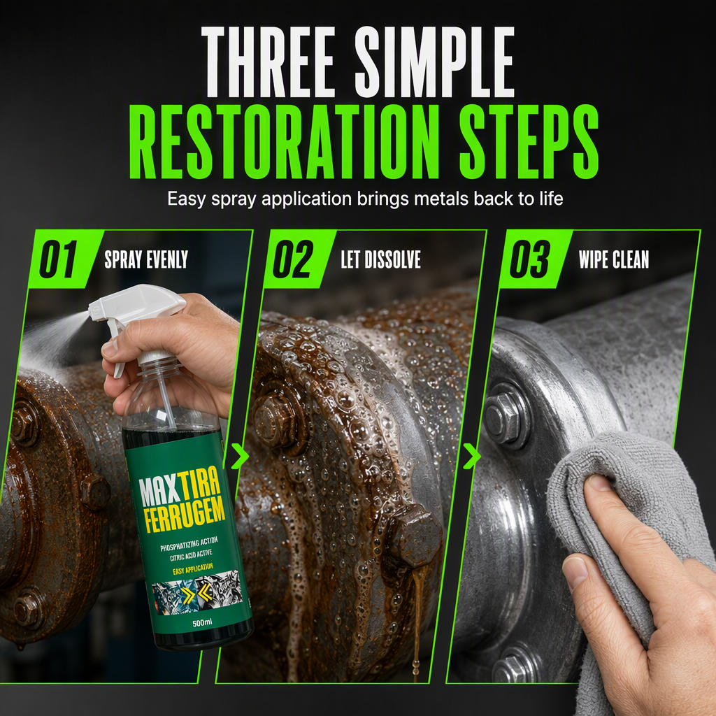 🔧 LIMITED-TIME 50% OFF! 💨 3 in 1 Rust Remover & Phosphating Agent – Degrease, Remove Rust, Anti-Rust ✨