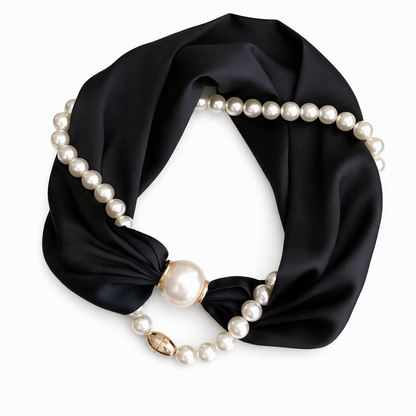 ✨ 3-in-1 Magnetic Scarf Necklace - Detachable Pearl Accent Choker 🎗️