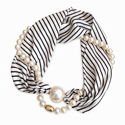 ✨ 3-in-1 Magnetic Scarf Necklace - Detachable Pearl Accent Choker 🎗️