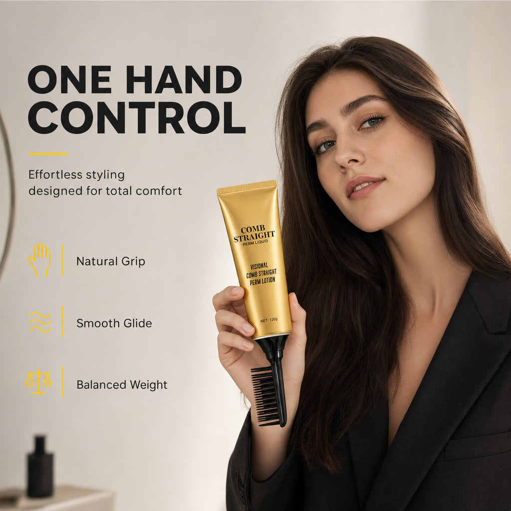 Straighten Hair Instantly! Protein Styling Cream with Comb