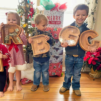 💛 Wooden Letter Piggy Bank – A Special Place for Their First Savings