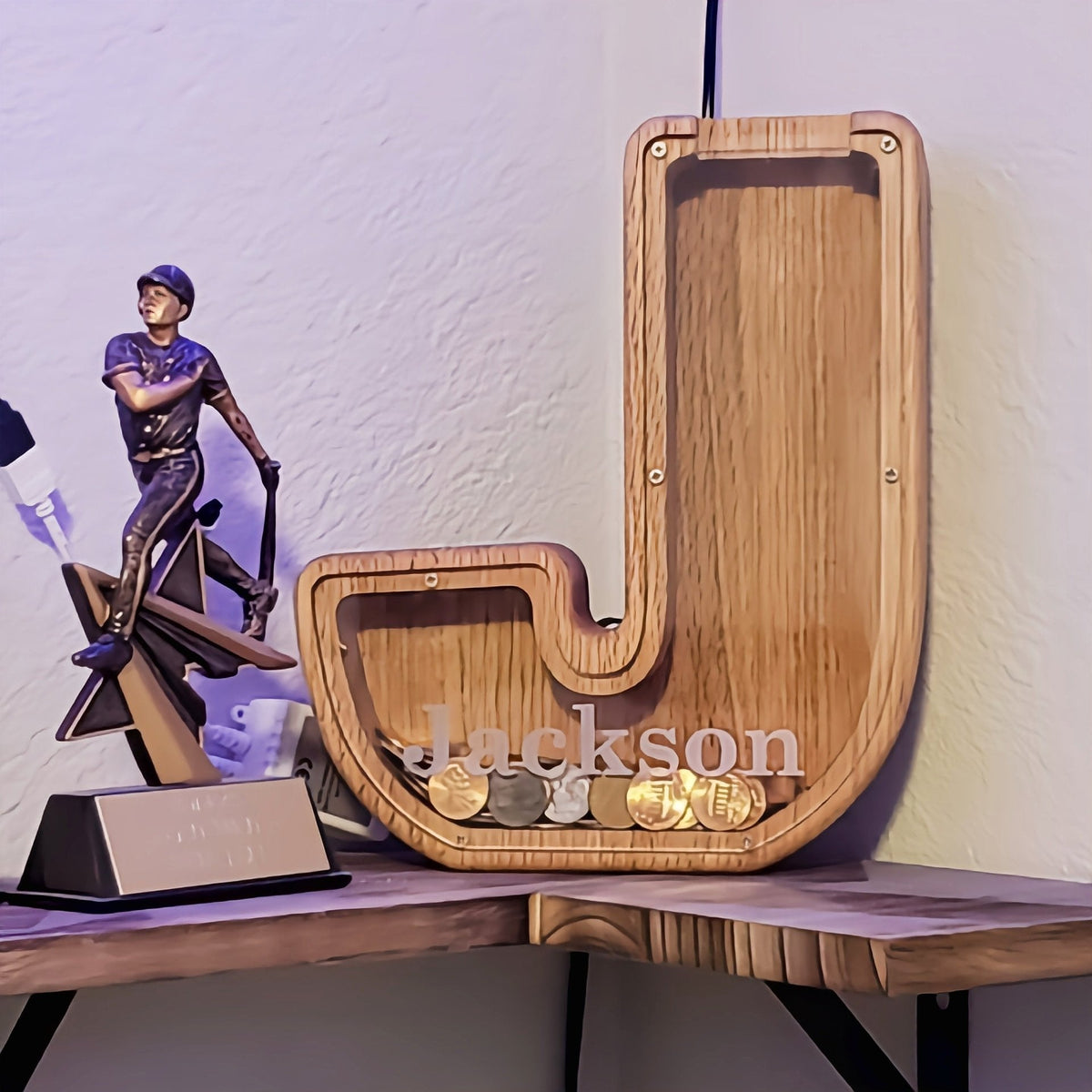 💛 Wooden Letter Piggy Bank – A Special Place for Their First Savings