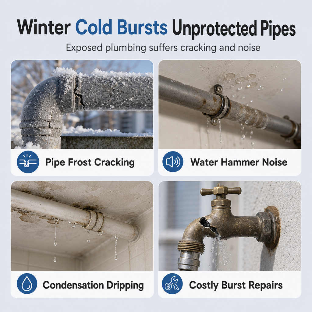 ❄️ Self-Adhesive Foam Pipe Insulation Wrap – Easy Peel & Wrap Design
