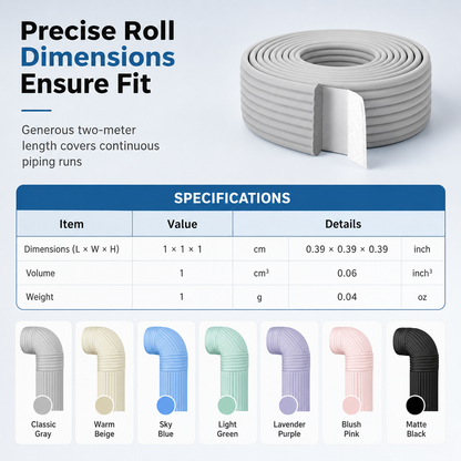 ❄️ Self-Adhesive Foam Pipe Insulation Wrap – Easy Peel & Wrap Design
