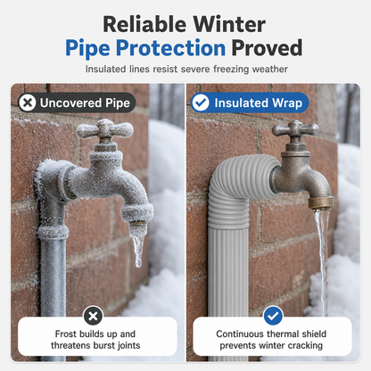 ❄️ Self-Adhesive Foam Pipe Insulation Wrap – Easy Peel & Wrap Design