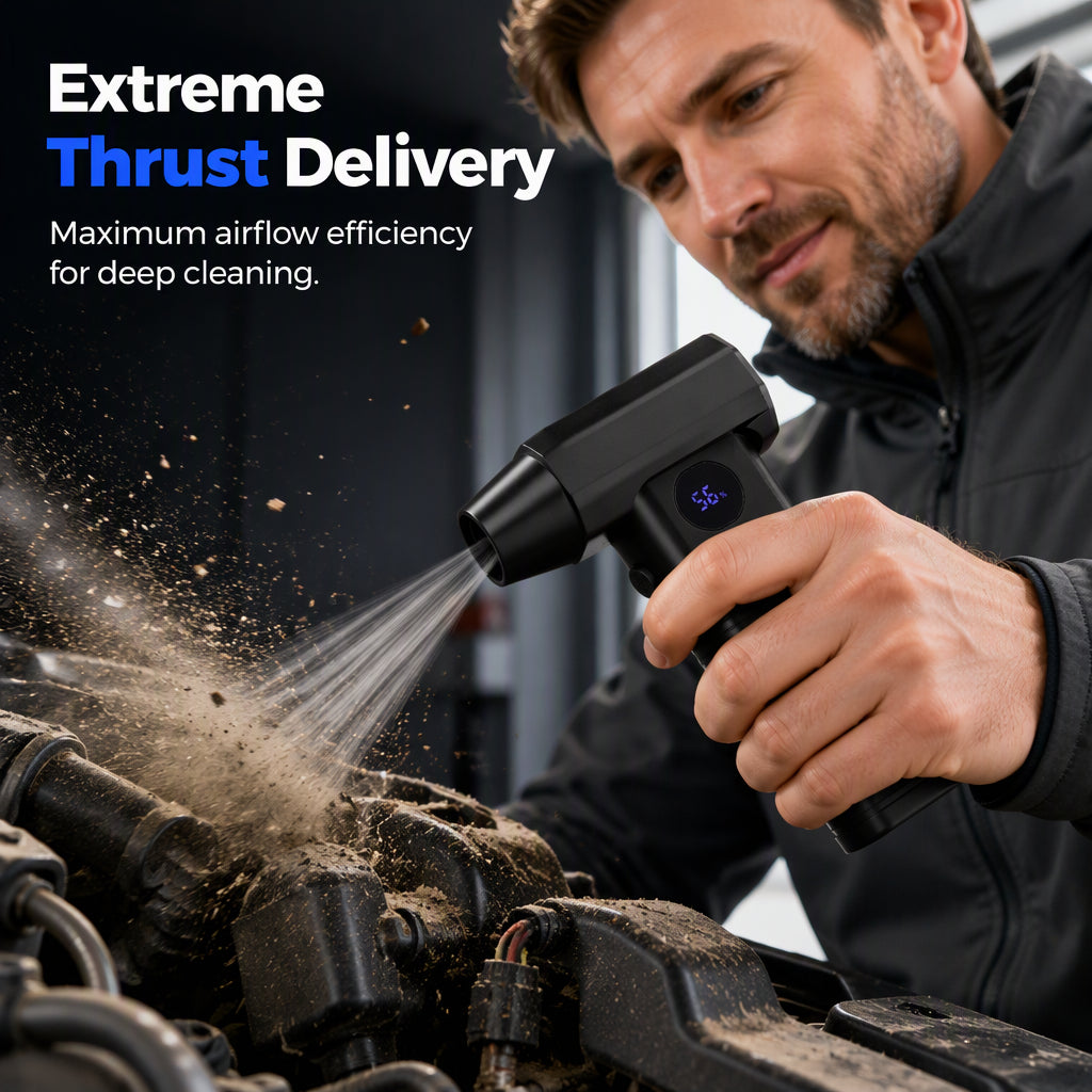 💨 Mini Cordless Turbo Blower – Quick Leaf & Dust Cleanup