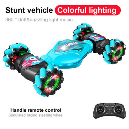 🏎️ Gesture & Remote Dual Control 360° Stunt Drift RC Car - LED & Music Toy