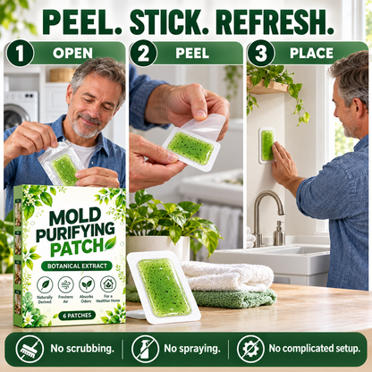 🧪50% OFF NOW! 6Pcs Mold Purifying Patches – Botanical Mildew Removal Pads