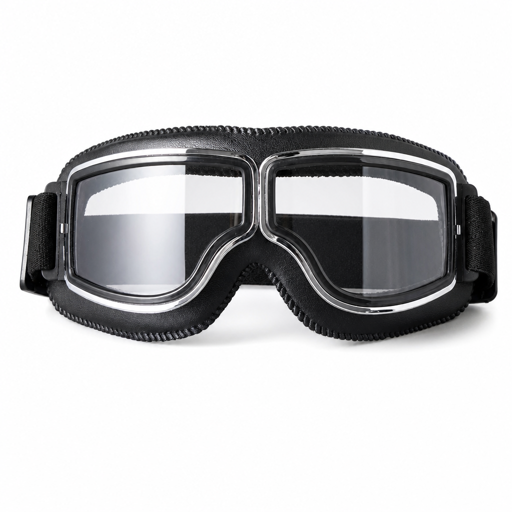 📢📢50% OFF !! ⏰Retro Motorcycle Goggles Vintage Windproof Riding Glasses for Cruiser Helmet and Off-Road Dirt Bike