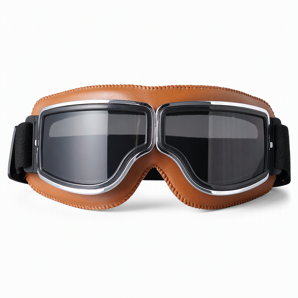 📢📢50% OFF !! ⏰Retro Motorcycle Goggles Vintage Windproof Riding Glasses for Cruiser Helmet and Off-Road Dirt Bike