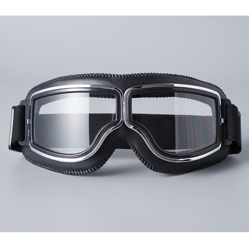 📢📢50% OFF !! ⏰Retro Motorcycle Goggles Vintage Windproof Riding Glasses for Cruiser Helmet and Off-Road Dirt Bike