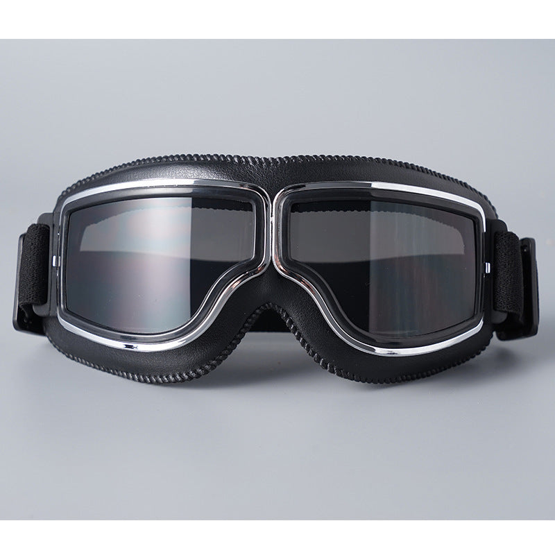 📢📢50% OFF !! ⏰Retro Motorcycle Goggles Vintage Windproof Riding Glasses for Cruiser Helmet and Off-Road Dirt Bike