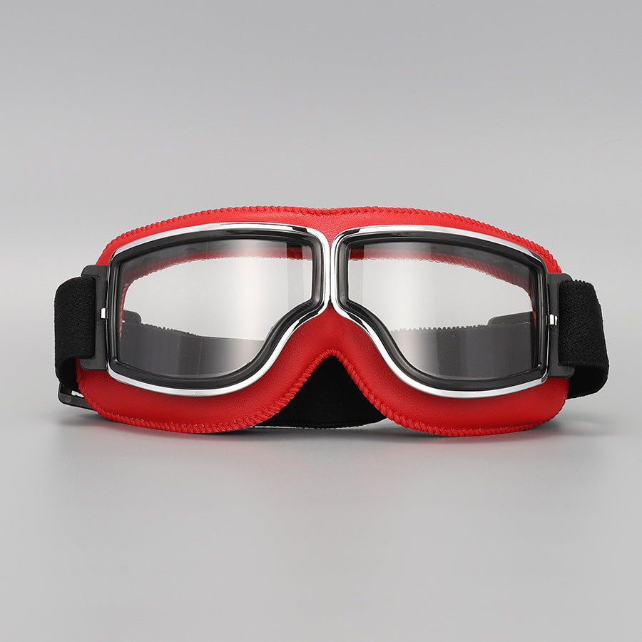 📢📢50% OFF !! ⏰Retro Motorcycle Goggles Vintage Windproof Riding Glasses for Cruiser Helmet and Off-Road Dirt Bike